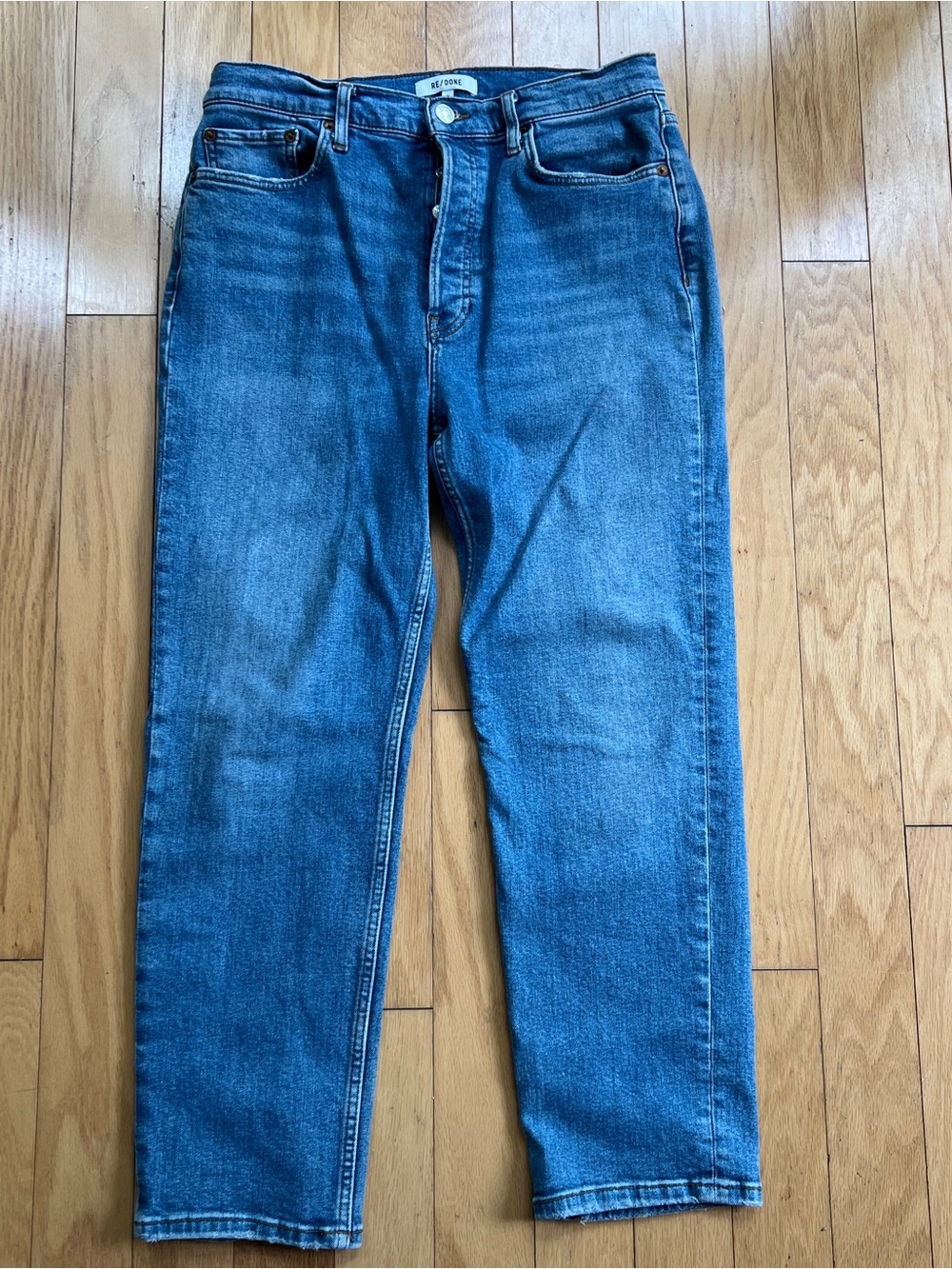 RE/DONE 70s Stove Pipe Jeans - medium Blue